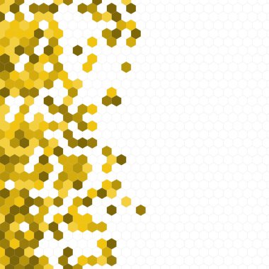 Grenli desen altıgenler renkli oluşur. Petek vektör arka plan. İzometrik geometri soyutlama. En boy oranı 1:1