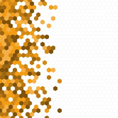 Grenli desen altıgenler renkli oluşur. Petek vektör arka plan. İzometrik geometri soyutlama. En boy oranı 1:1