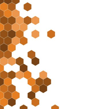 Grenli desen altıgenler renkli oluşur. Petek vektör arka plan. İzometrik geometri soyutlama. En boy oranı 1:1