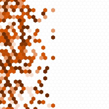 Grenli desen altıgenler renkli oluşur. Petek vektör arka plan. İzometrik geometri soyutlama. En boy oranı 1:1