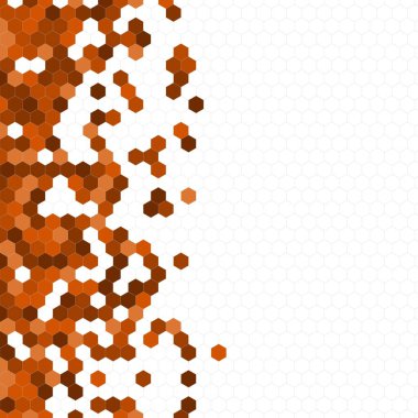 Grenli desen altıgenler renkli oluşur. Petek vektör arka plan. İzometrik geometri soyutlama. En boy oranı 1:1