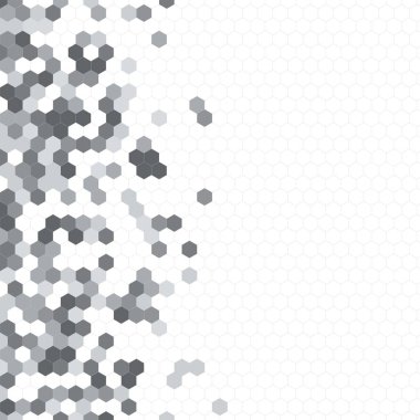 Grenli desen altıgenler renkli oluşur. Petek vektör arka plan. İzometrik geometri soyutlama. En boy oranı 1:1