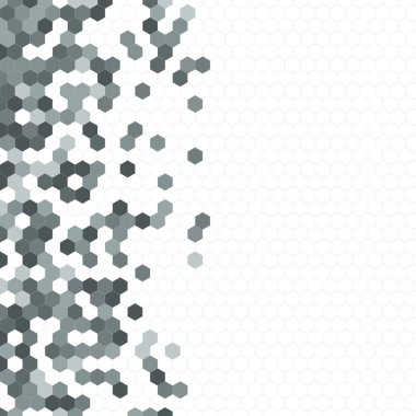 Grenli desen altıgenler renkli oluşur. Petek vektör arka plan. İzometrik geometri soyutlama. En boy oranı 1:1