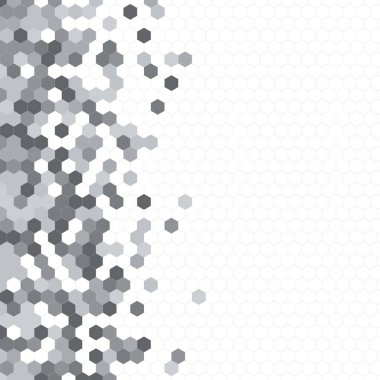 Grenli desen altıgenler renkli oluşur. Petek vektör arka plan. İzometrik geometri soyutlama. En boy oranı 1:1