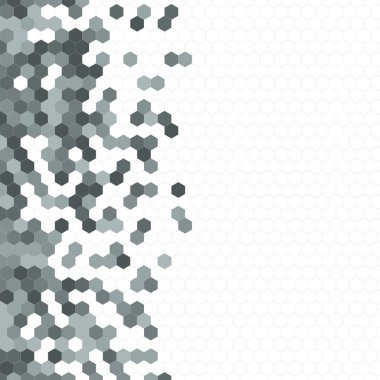 Grenli desen altıgenler renkli oluşur. Petek vektör arka plan. İzometrik geometri soyutlama. En boy oranı 1:1