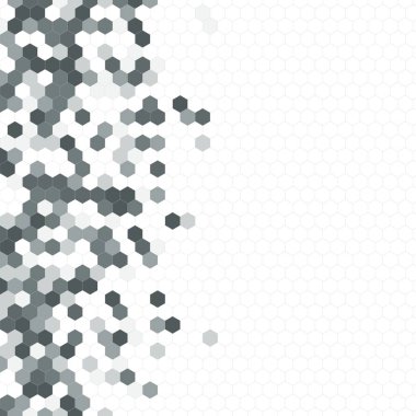 Grenli desen altıgenler renkli oluşur. Petek vektör arka plan. İzometrik geometri soyutlama. En boy oranı 1:1