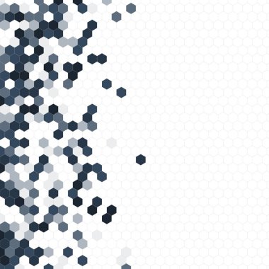 Grenli desen altıgenler renkli oluşur. Petek vektör arka plan. İzometrik geometri soyutlama. En boy oranı 1:1