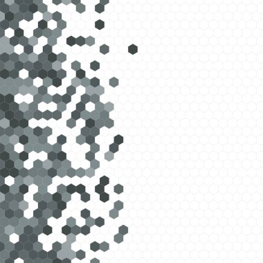 Grenli desen altıgenler renkli oluşur. Petek vektör arka plan. İzometrik geometri soyutlama. En boy oranı 1:1