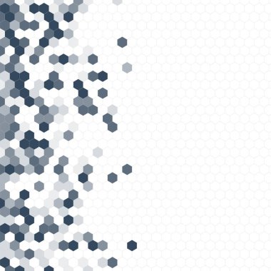 Grenli desen altıgenler renkli oluşur. Petek vektör arka plan. İzometrik geometri soyutlama. En boy oranı 1:1