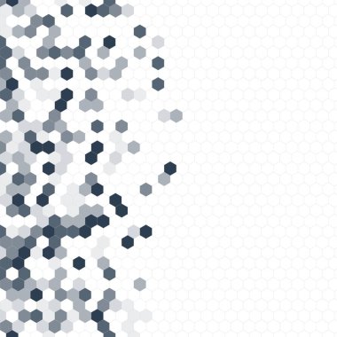 Grenli desen altıgenler renkli oluşur. Petek vektör arka plan. İzometrik geometri soyutlama. En boy oranı 1:1