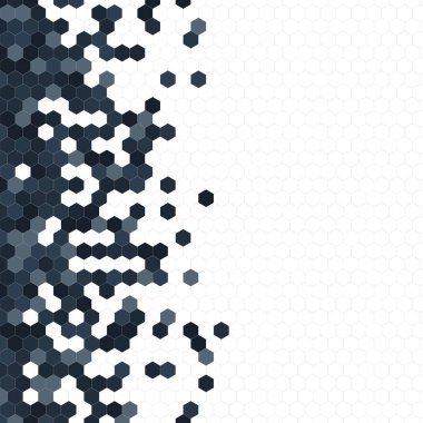 Grenli desen altıgenler renkli oluşur. Petek vektör arka plan. İzometrik geometri soyutlama. En boy oranı 1:1