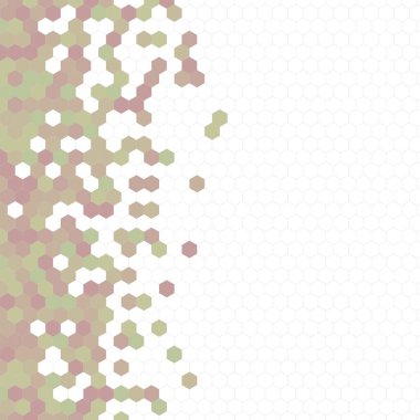 Grenli desen altıgenler renkli oluşur. Petek vektör arka plan. İzometrik geometri soyutlama. En boy oranı 1:1