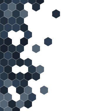 Grenli desen altıgenler renkli oluşur. Petek vektör arka plan. İzometrik geometri soyutlama. En boy oranı 1:1