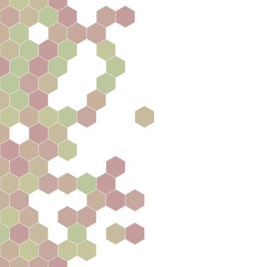 Grenli desen altıgenler renkli oluşur. Petek vektör arka plan. İzometrik geometri soyutlama. En boy oranı 1:1