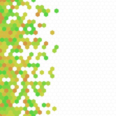 Grenli desen altıgenler renkli oluşur. Petek vektör arka plan. İzometrik geometri soyutlama. En boy oranı 1:1