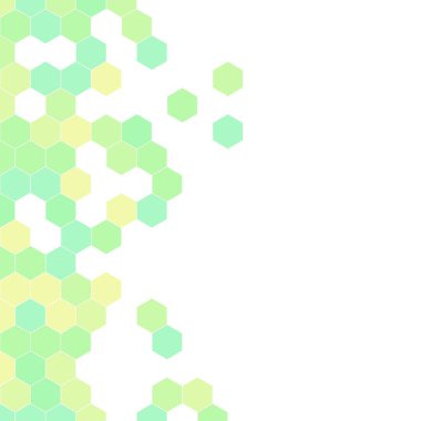 Grenli desen altıgenler renkli oluşur. Petek vektör arka plan. İzometrik geometri soyutlama. En boy oranı 1:1