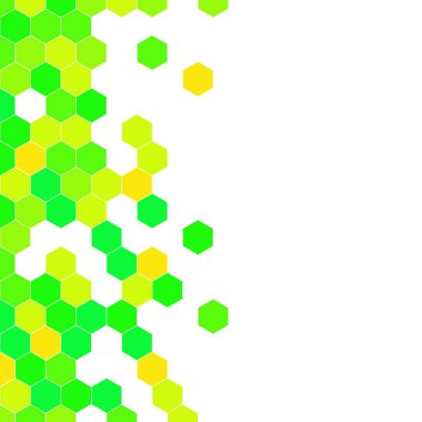 Grenli desen altıgenler renkli oluşur. Petek vektör arka plan. İzometrik geometri soyutlama. En boy oranı 1:1