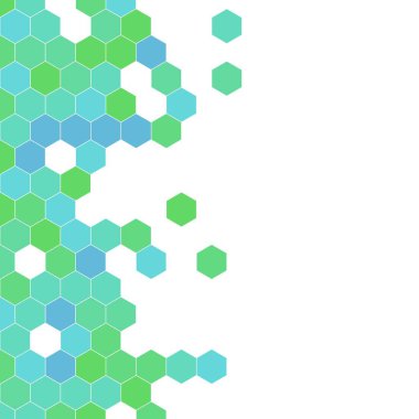 Grenli desen altıgenler renkli oluşur. Petek vektör arka plan. İzometrik geometri soyutlama. En boy oranı 1:1