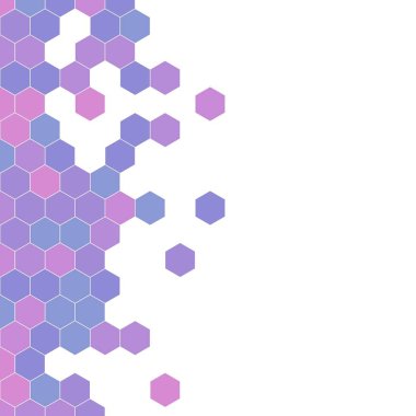 Grenli desen altıgenler renkli oluşur. Petek vektör arka plan. İzometrik geometri soyutlama. En boy oranı 1:1