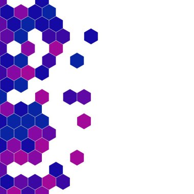 Grenli desen altıgenler renkli oluşur. Petek vektör arka plan. İzometrik geometri soyutlama. En boy oranı 1:1