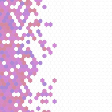 Grenli desen altıgenler renkli oluşur. Petek vektör arka plan. İzometrik geometri soyutlama. En boy oranı 1:1