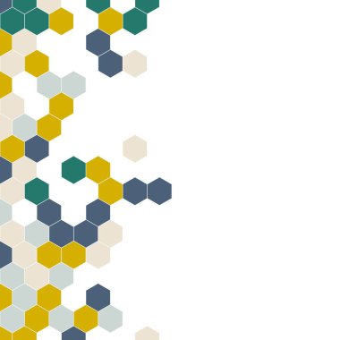 Grenli desen altıgenler renkli oluşur. Petek vektör arka plan. İzometrik geometri soyutlama. En boy oranı 1:1