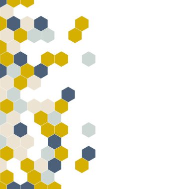 Grenli desen altıgenler renkli oluşur. Petek vektör arka plan. İzometrik geometri soyutlama. En boy oranı 1:1