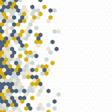 Grenli desen altıgenler renkli oluşur. Petek vektör arka plan. İzometrik geometri soyutlama. En boy oranı 1:1