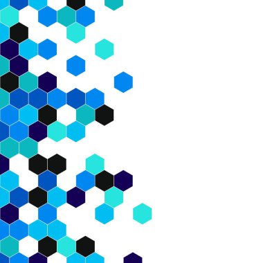 Grenli desen altıgenler renkli oluşur. Petek vektör arka plan. İzometrik geometri soyutlama. En boy oranı 1:1