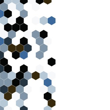 Grenli desen altıgenler renkli oluşur. Petek vektör arka plan. İzometrik geometri soyutlama. En boy oranı 1:1