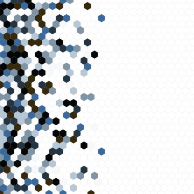 Grenli desen altıgenler renkli oluşur. Petek vektör arka plan. İzometrik geometri soyutlama. En boy oranı 1:1