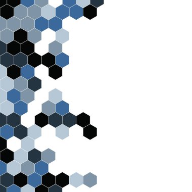 Grenli desen altıgenler renkli oluşur. Petek vektör arka plan. İzometrik geometri soyutlama. En boy oranı 1:1