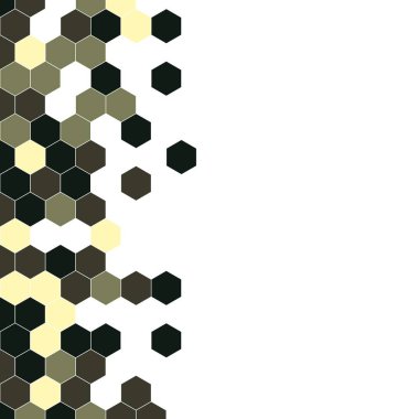 Grenli desen altıgenler renkli oluşur. Petek vektör arka plan. İzometrik geometri soyutlama. En boy oranı 1:1