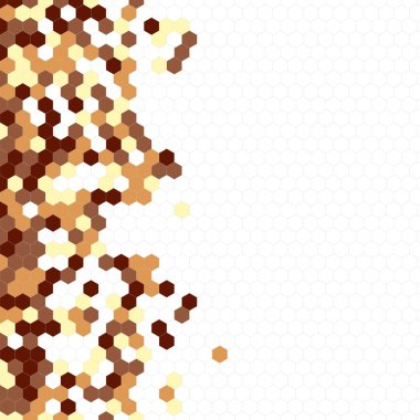 Grenli desen altıgenler renkli oluşur. Petek vektör arka plan. İzometrik geometri soyutlama. En boy oranı 1:1