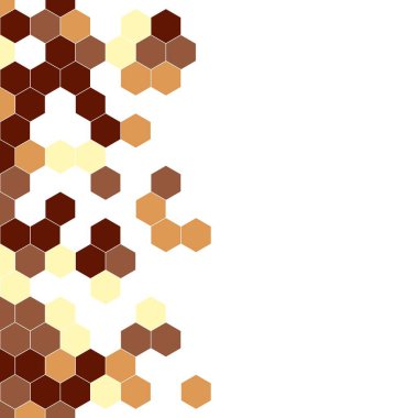 Grenli desen altıgenler renkli oluşur. Petek vektör arka plan. İzometrik geometri soyutlama. En boy oranı 1:1