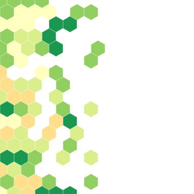 Grenli desen altıgenler renkli oluşur. Petek vektör arka plan. İzometrik geometri soyutlama. En boy oranı 1:1