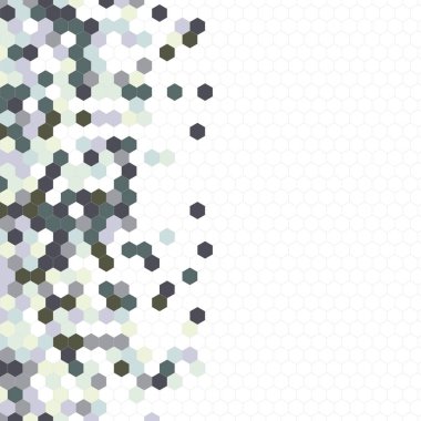 Grenli desen altıgenler renkli oluşur. Petek vektör arka plan. İzometrik geometri soyutlama. En boy oranı 1:1