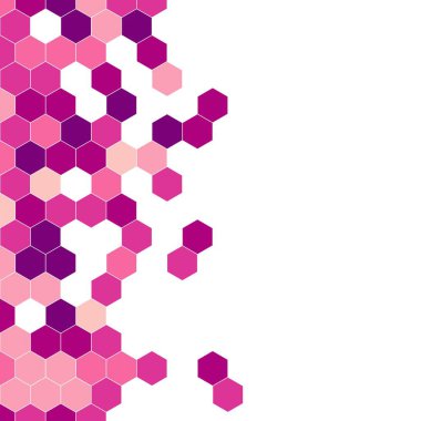 Grenli desen altıgenler renkli oluşur. Petek vektör arka plan. İzometrik geometri soyutlama. En boy oranı 1:1