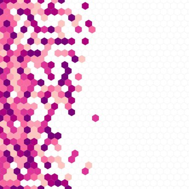 Grenli desen altıgenler renkli oluşur. Petek vektör arka plan. İzometrik geometri soyutlama. En boy oranı 1:1