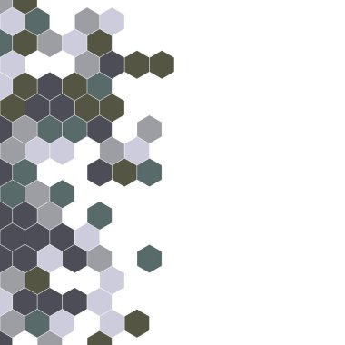 Grenli desen altıgenler renkli oluşur. Petek vektör arka plan. İzometrik geometri soyutlama. En boy oranı 1:1