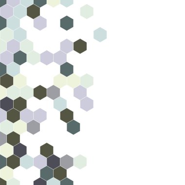 Grenli desen altıgenler renkli oluşur. Petek vektör arka plan. İzometrik geometri soyutlama. En boy oranı 1:1