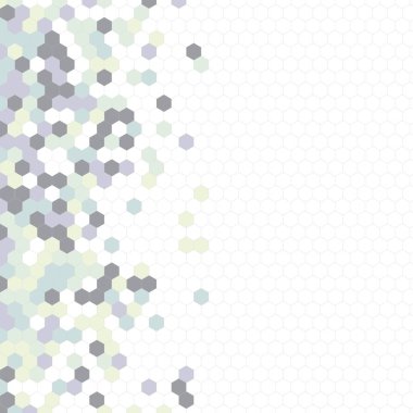 Grenli desen altıgenler renkli oluşur. Petek vektör arka plan. İzometrik geometri soyutlama. En boy oranı 1:1