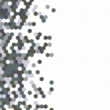 Grenli desen altıgenler renkli oluşur. Petek vektör arka plan. İzometrik geometri soyutlama. En boy oranı 1:1