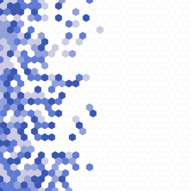 Grenli desen altıgenler renkli oluşur. Petek vektör arka plan. İzometrik geometri soyutlama. En boy oranı 1:1