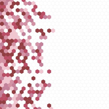 Grenli desen altıgenler renkli oluşur. Petek vektör arka plan. İzometrik geometri soyutlama. En boy oranı 1:1