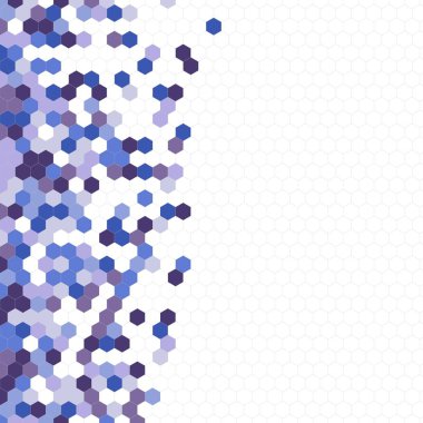 Grenli desen altıgenler renkli oluşur. Petek vektör arka plan. İzometrik geometri soyutlama. En boy oranı 1:1