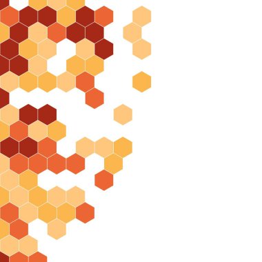 Grenli desen altıgenler renkli oluşur. Petek vektör arka plan. İzometrik geometri soyutlama. En boy oranı 1:1