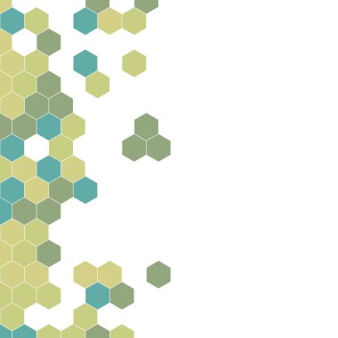 Grenli desen altıgenler renkli oluşur. Petek vektör arka plan. İzometrik geometri soyutlama. En boy oranı 1:1