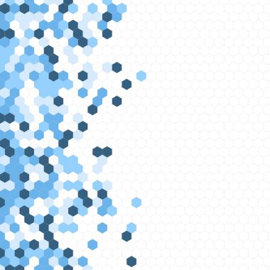 Grenli desen altıgenler renkli oluşur. Petek vektör arka plan. İzometrik geometri soyutlama. En boy oranı 1:1