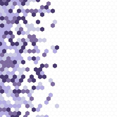 Grenli desen altıgenler renkli oluşur. Petek vektör arka plan. İzometrik geometri soyutlama. En boy oranı 1:1